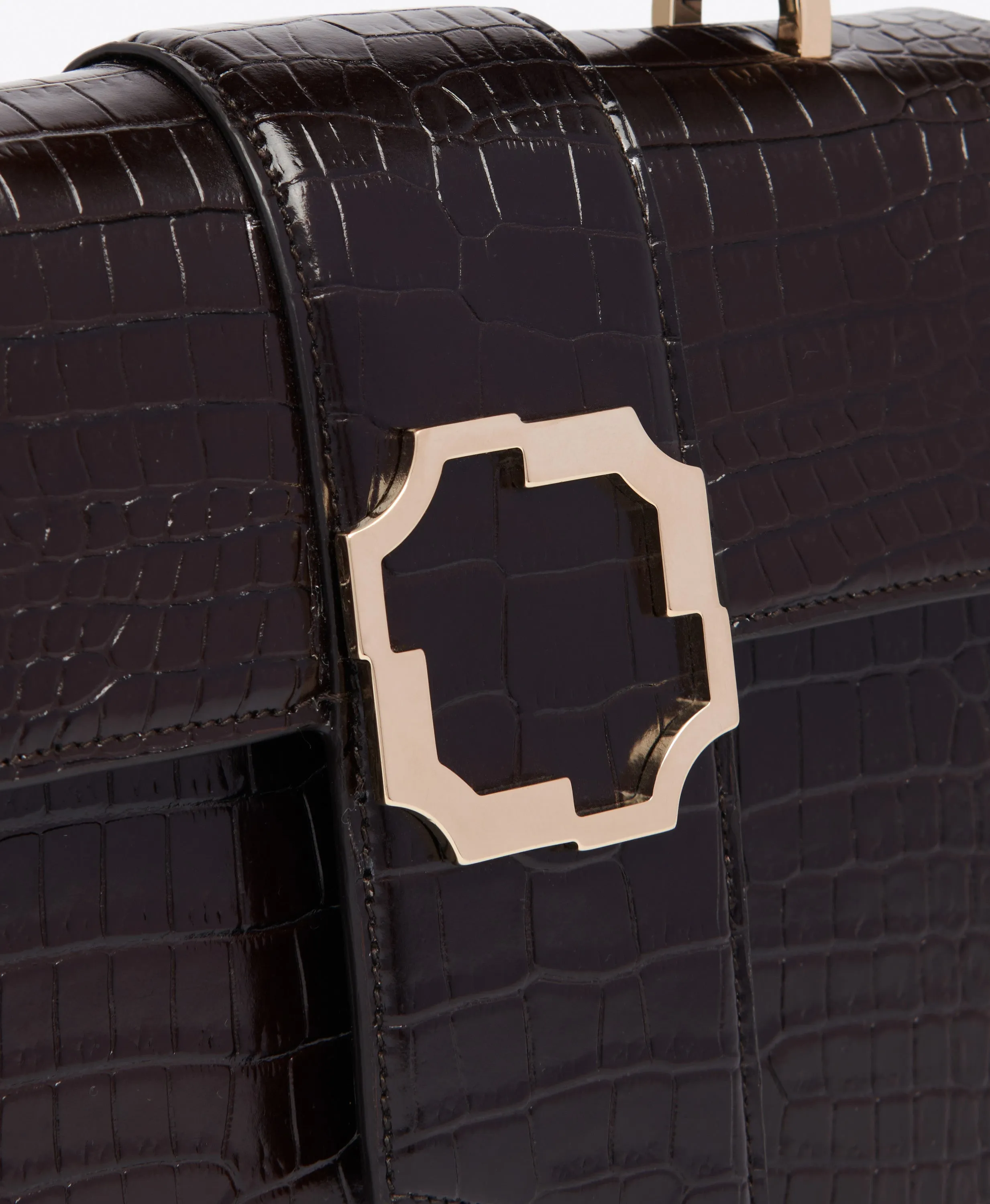 Audrey Dark Brown Leather Small Handbag