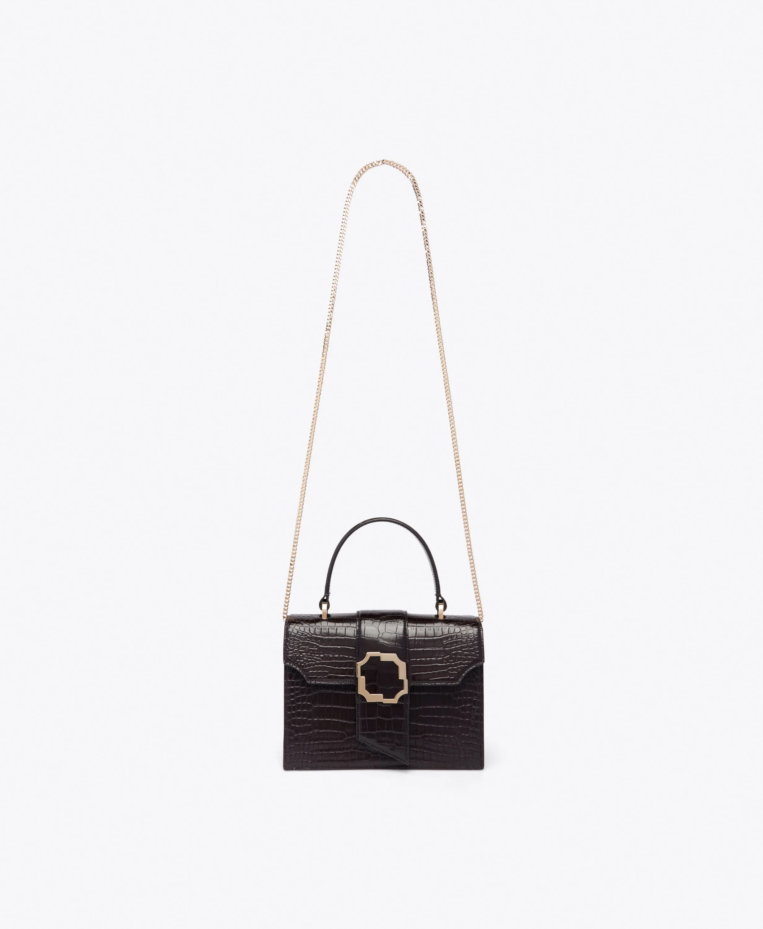 Audrey Dark Brown Leather Small Handbag