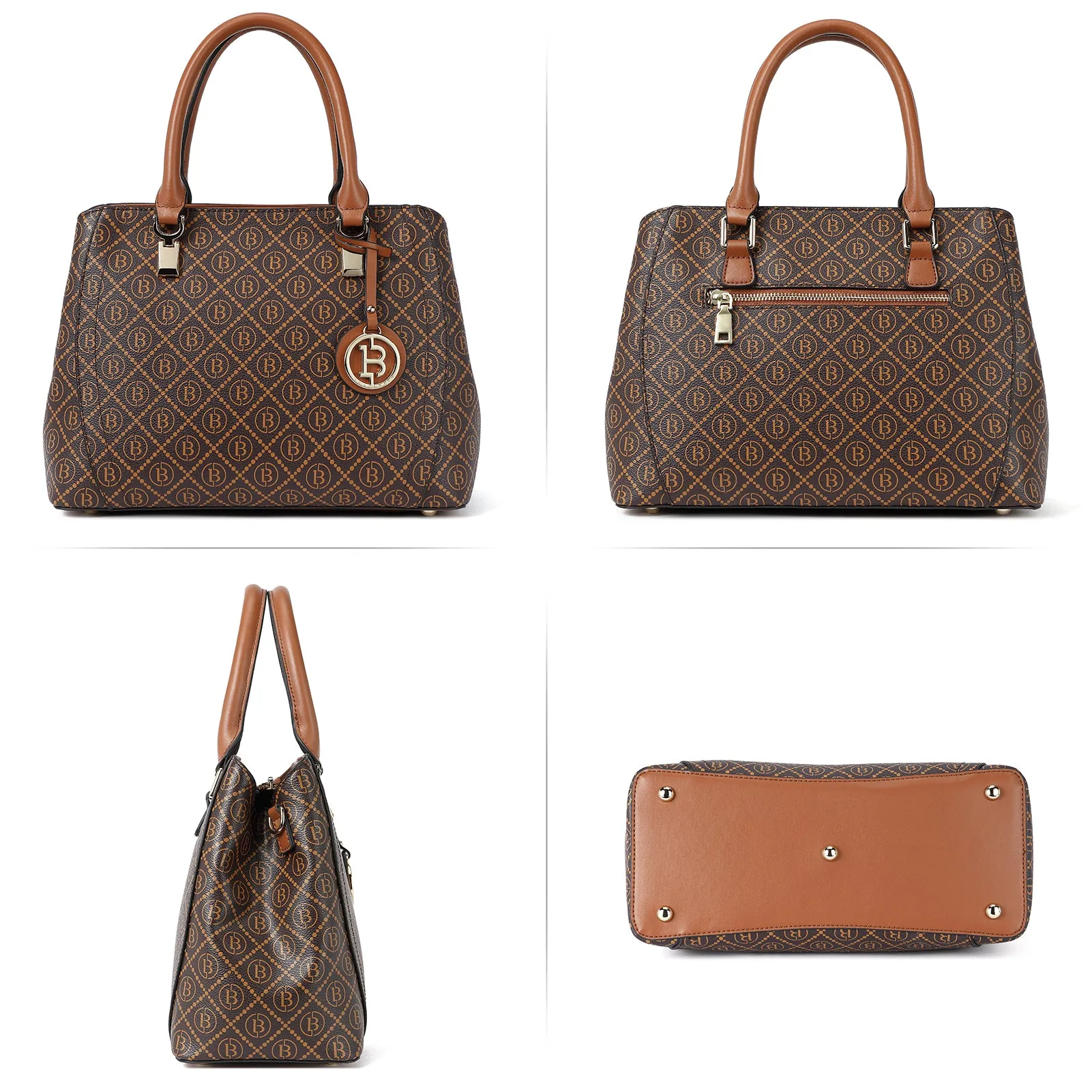 BOSTANTEN Women Leather Handbag Designer Top Handle Satchel Shoulder Bag Crossbody Purses