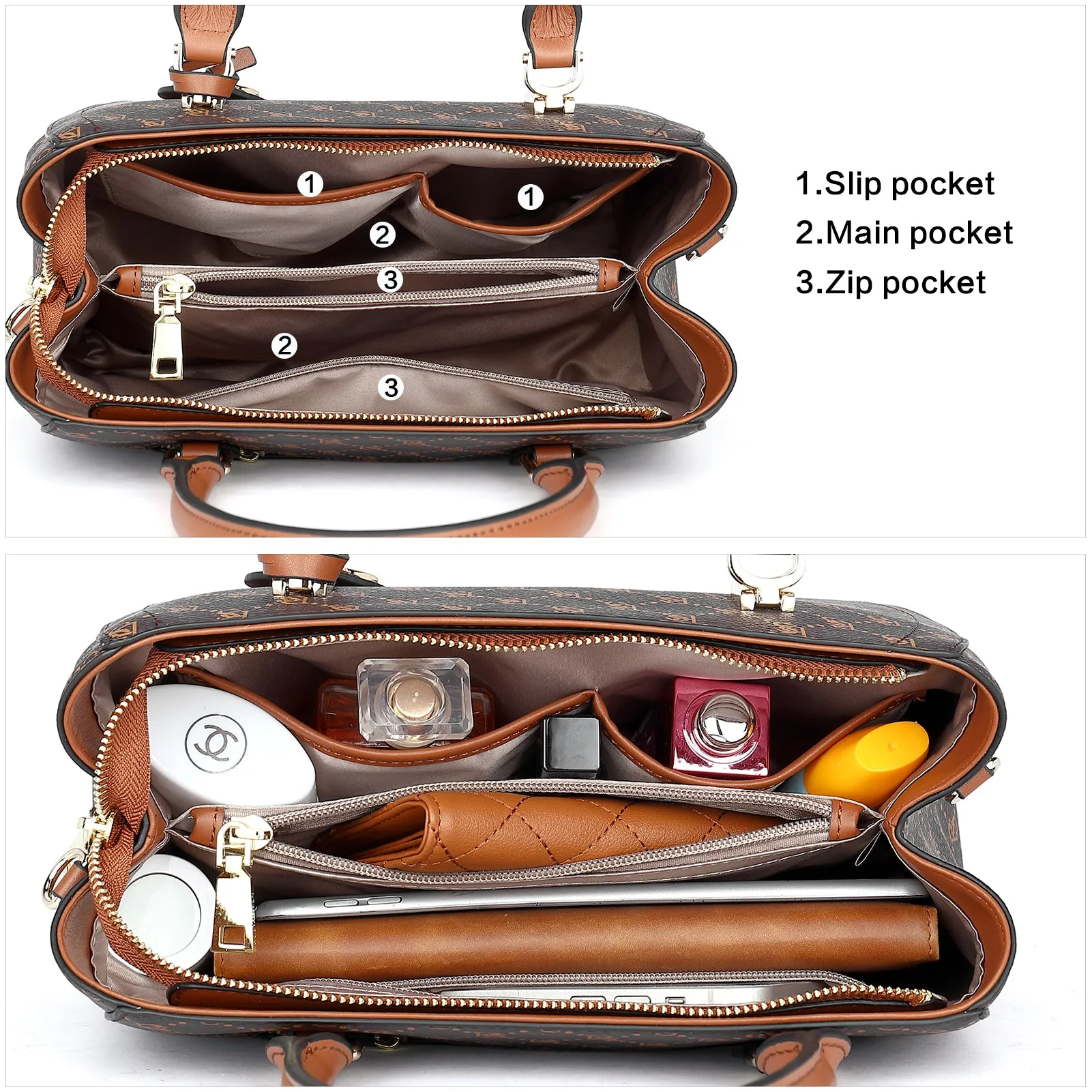 BOSTANTEN Women Leather Handbag Designer Top Handle Satchel Shoulder Bag Crossbody Purses
