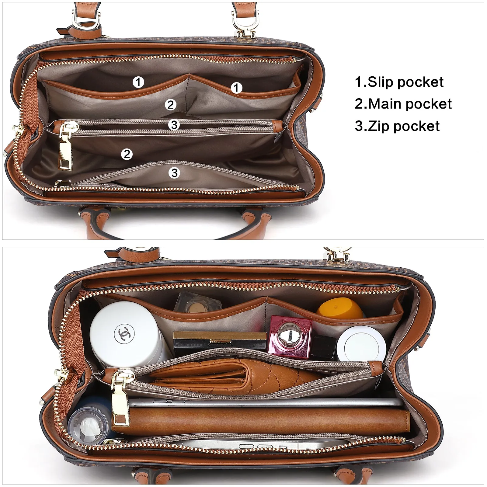 BOSTANTEN Women Leather Handbag Designer Top Handle Satchel Shoulder Bag Crossbody Purses