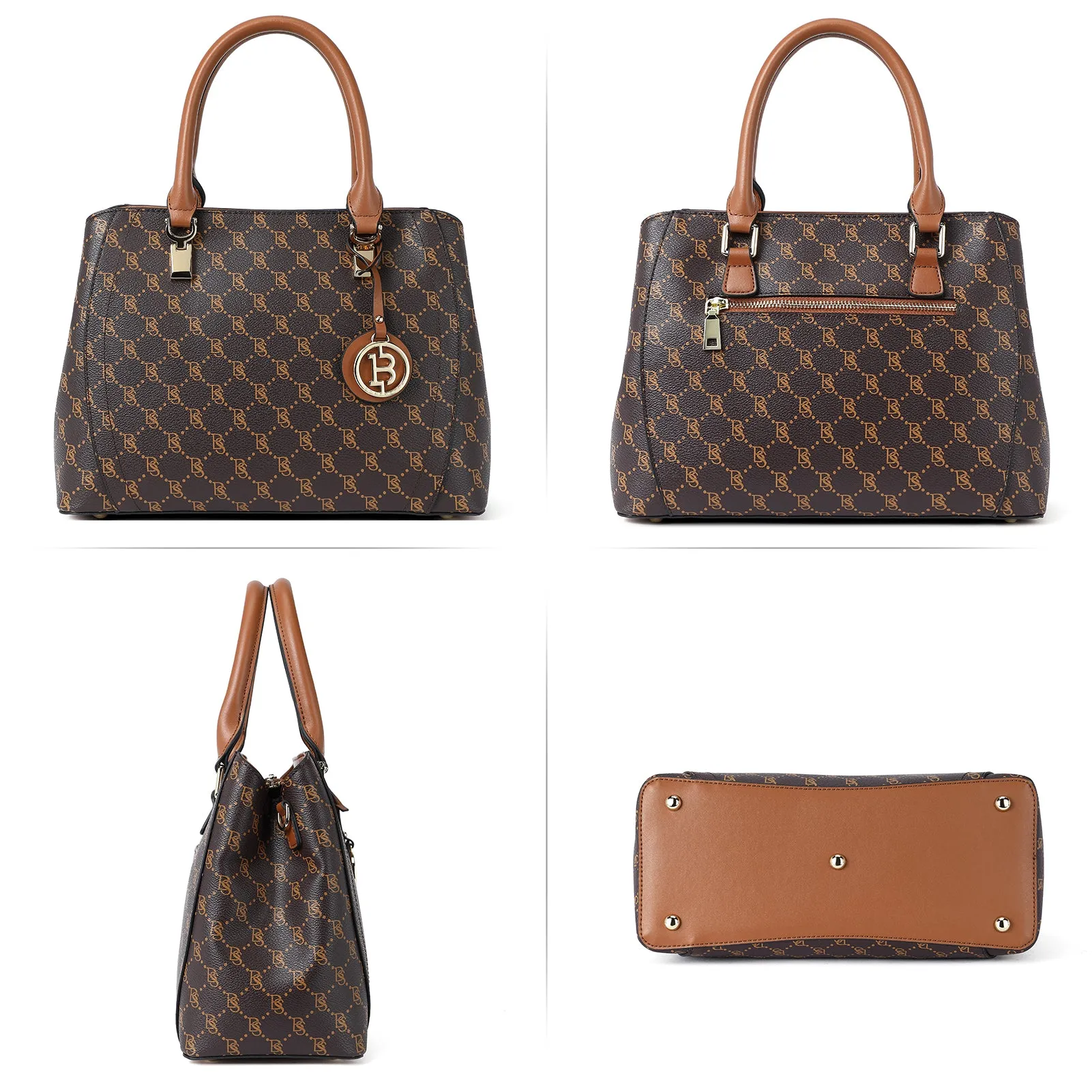 BOSTANTEN Women Leather Handbag Designer Top Handle Satchel Shoulder Bag Crossbody Purses