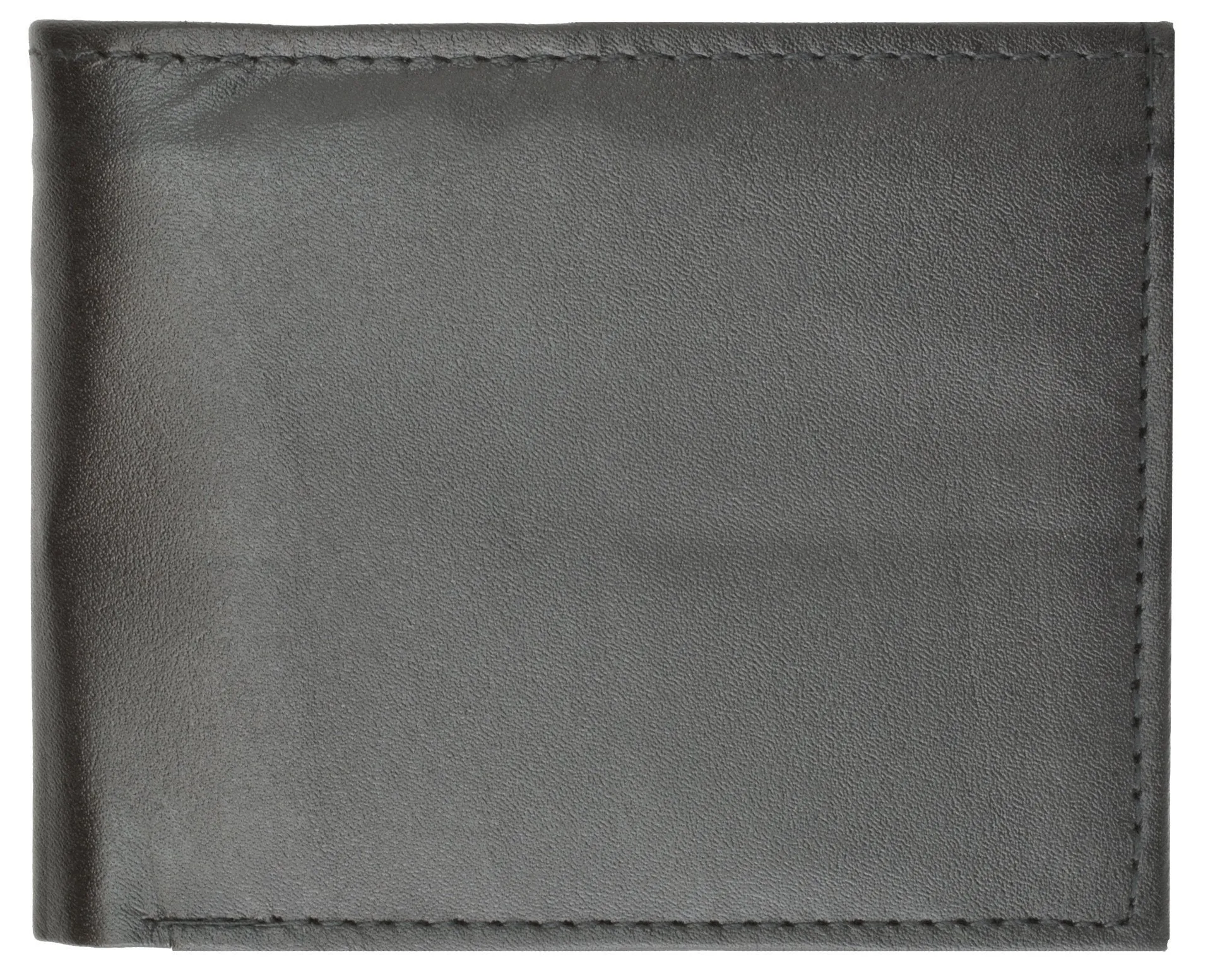 Leather Bi-Fold Wallet -Black