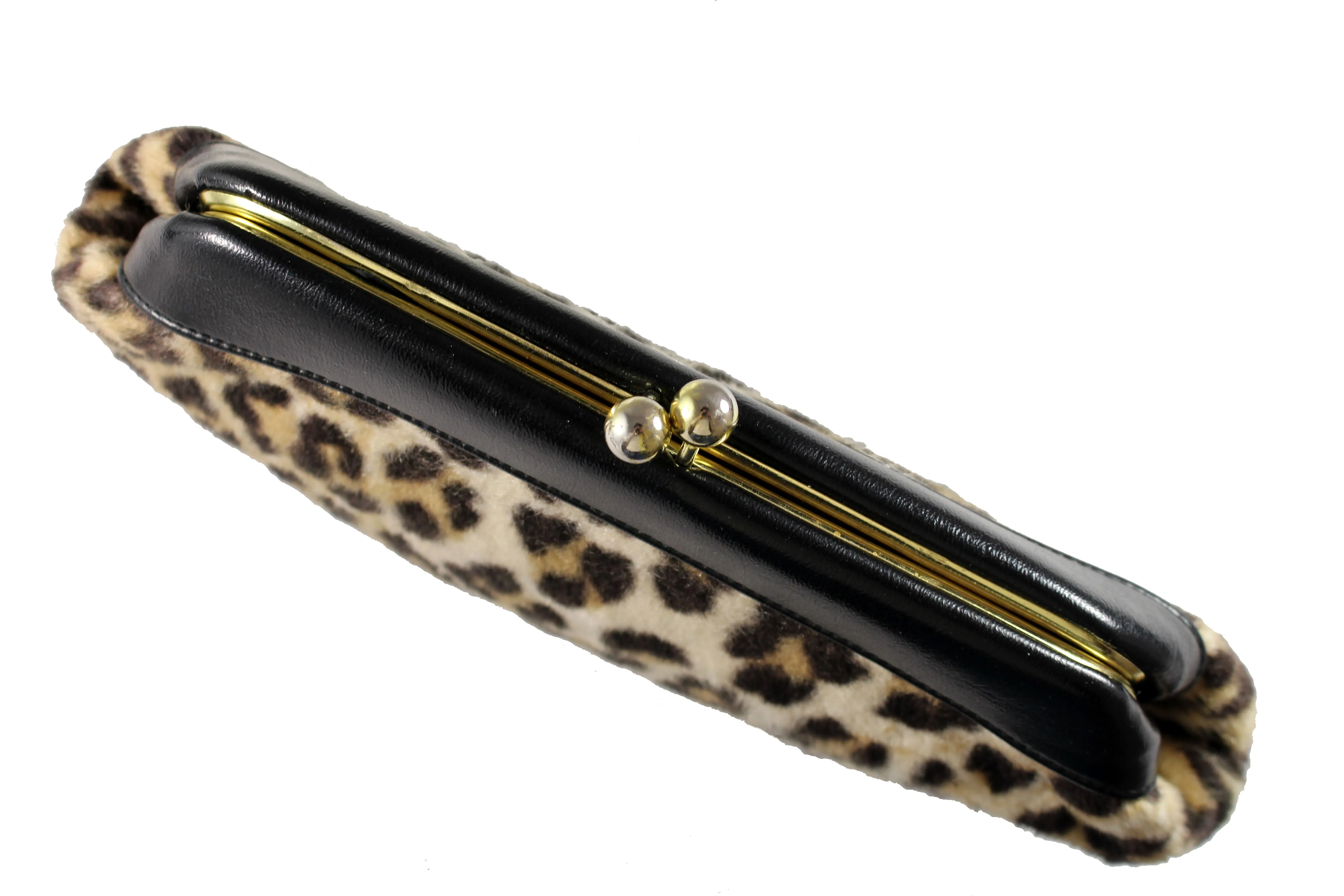 Leopard print clutch purse