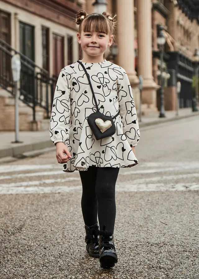 Mayoral 4931 011 - Natural Dress with Handbag