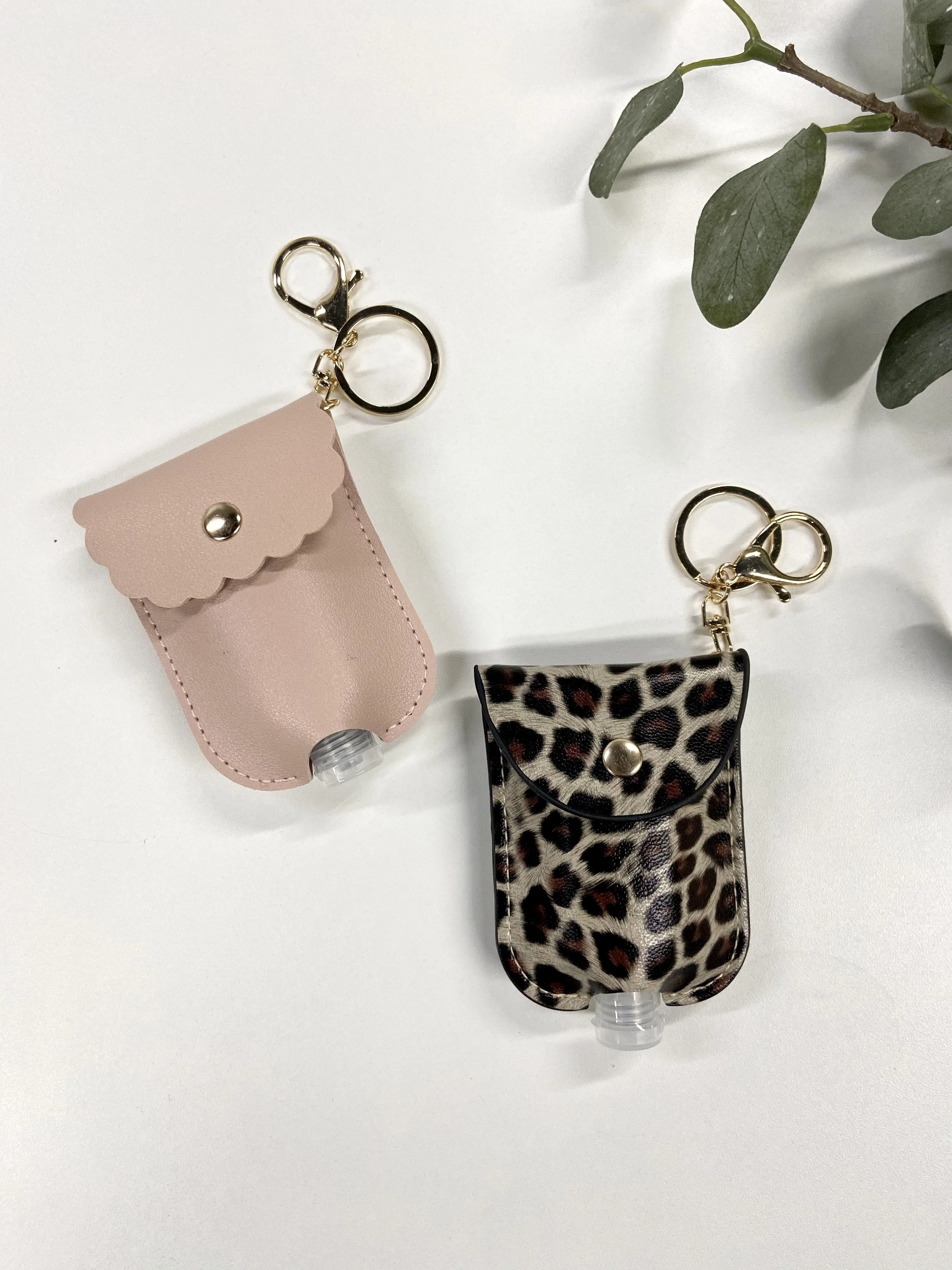 Pink Hand Sanitiser Case Keyring