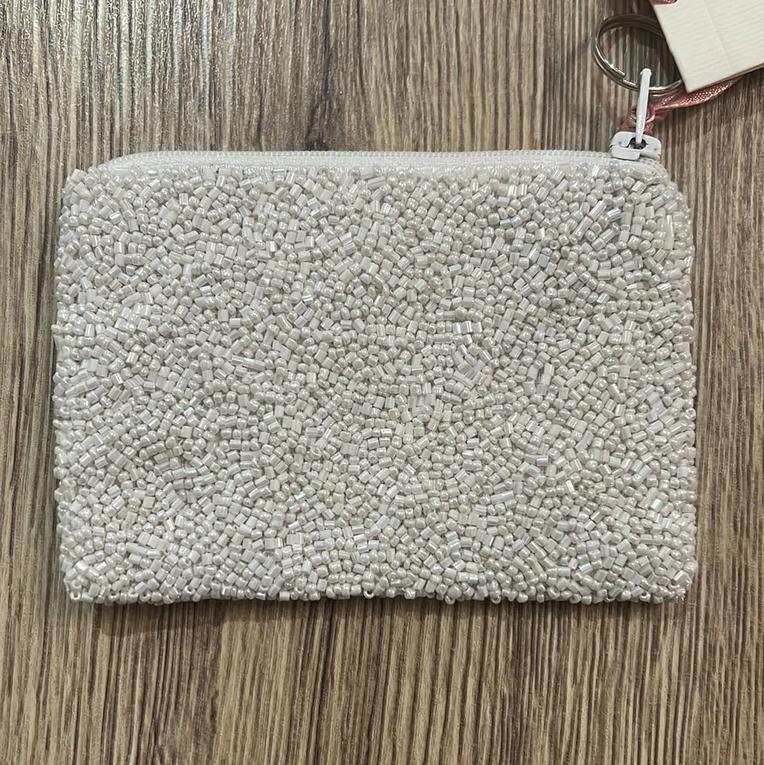 Beaded Coin Purse with Ski Design